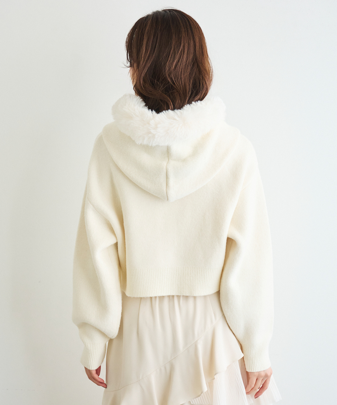 ARIADNAW ファーパーカー フェイクファーニットパーカー｜PETAL ONLINE（ペタルオンライン）