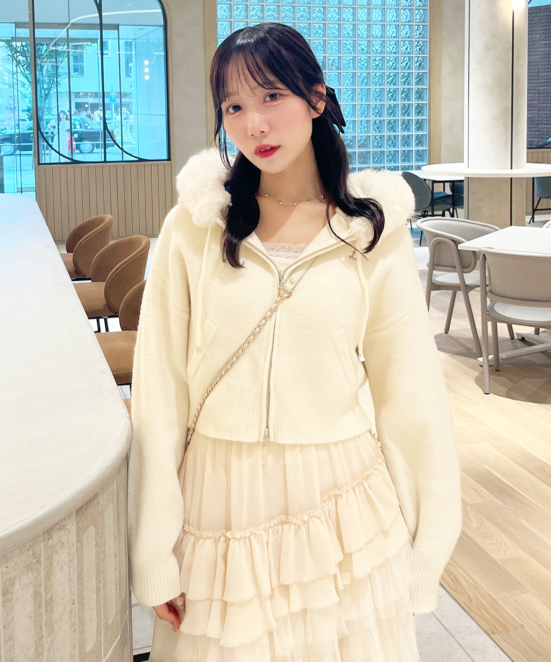 フェイクファーニットパーカー｜PETAL ONLINE（ペタルオンライン）