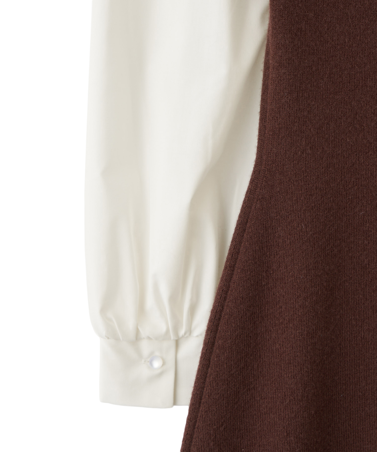 エンブロイダリーカラーニットドッキングワンピース｜PETAL ONLINE