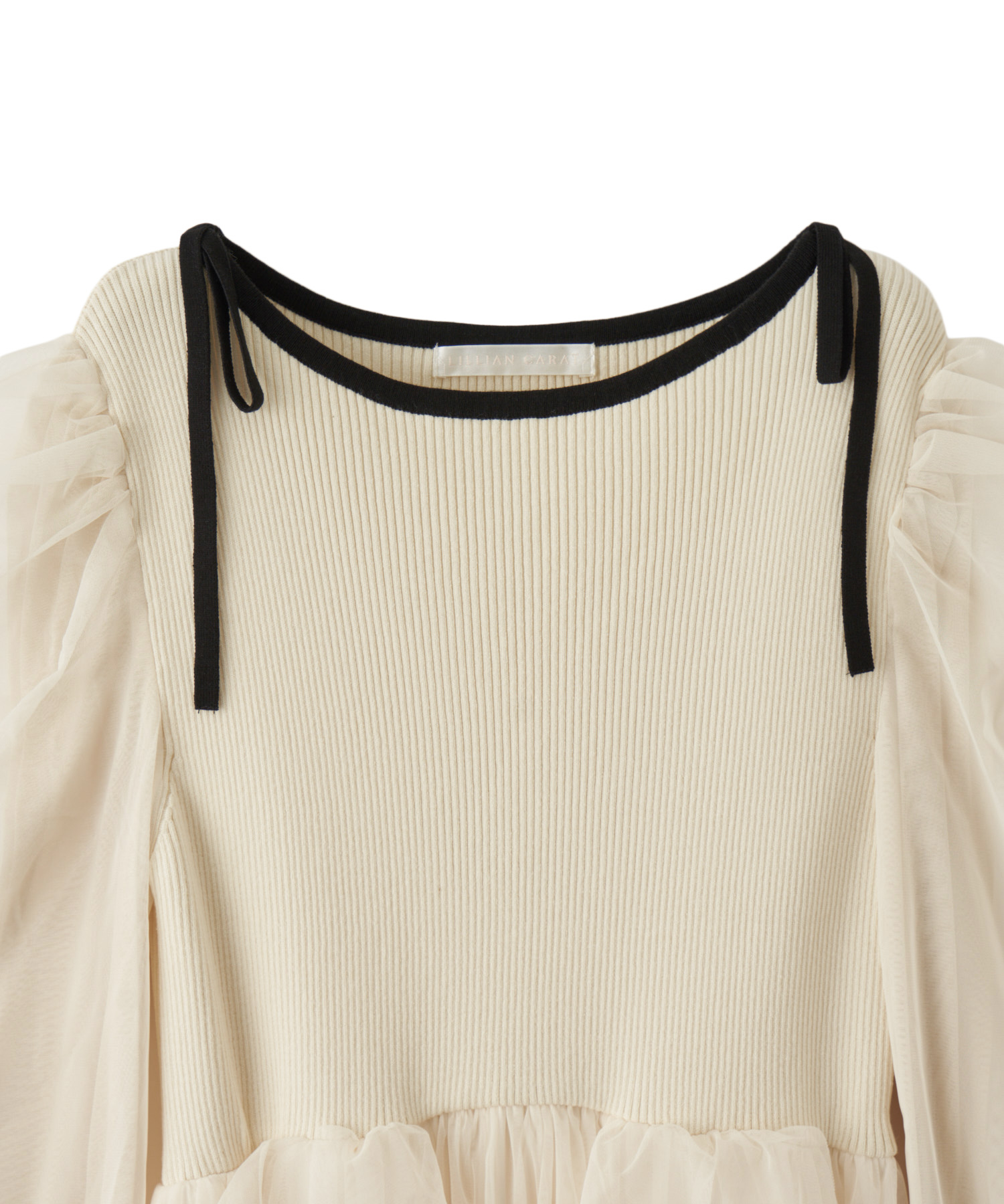 チュールティアードフリルニットドッキングワンピース｜PETAL ONLINE