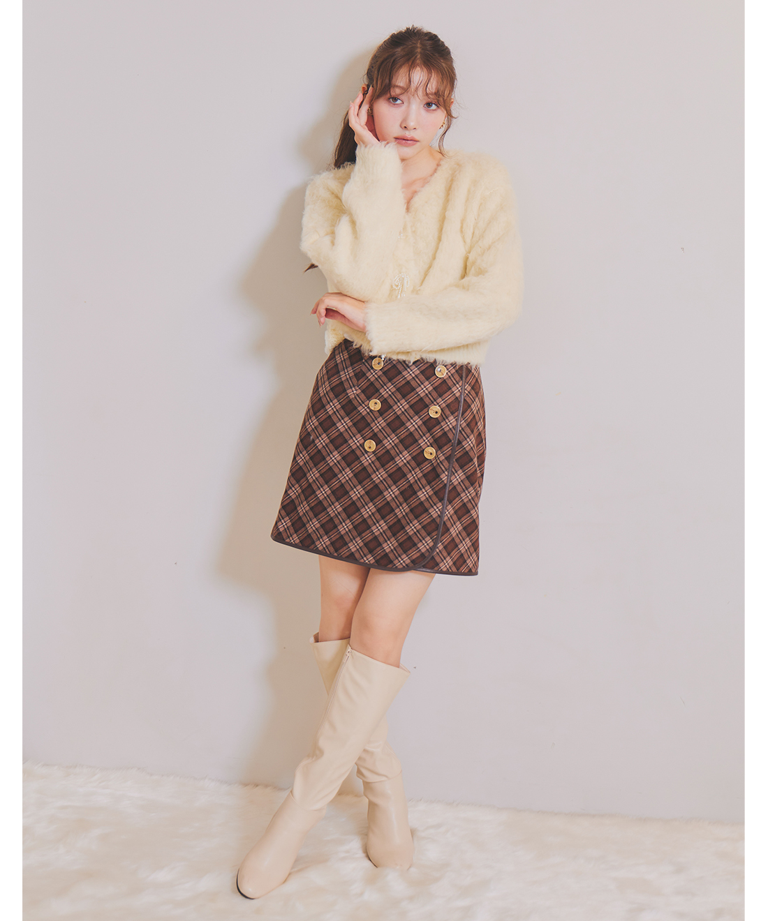 チェック柄ミニスカショ｜PETAL ONLINE（ペタルオンライン）