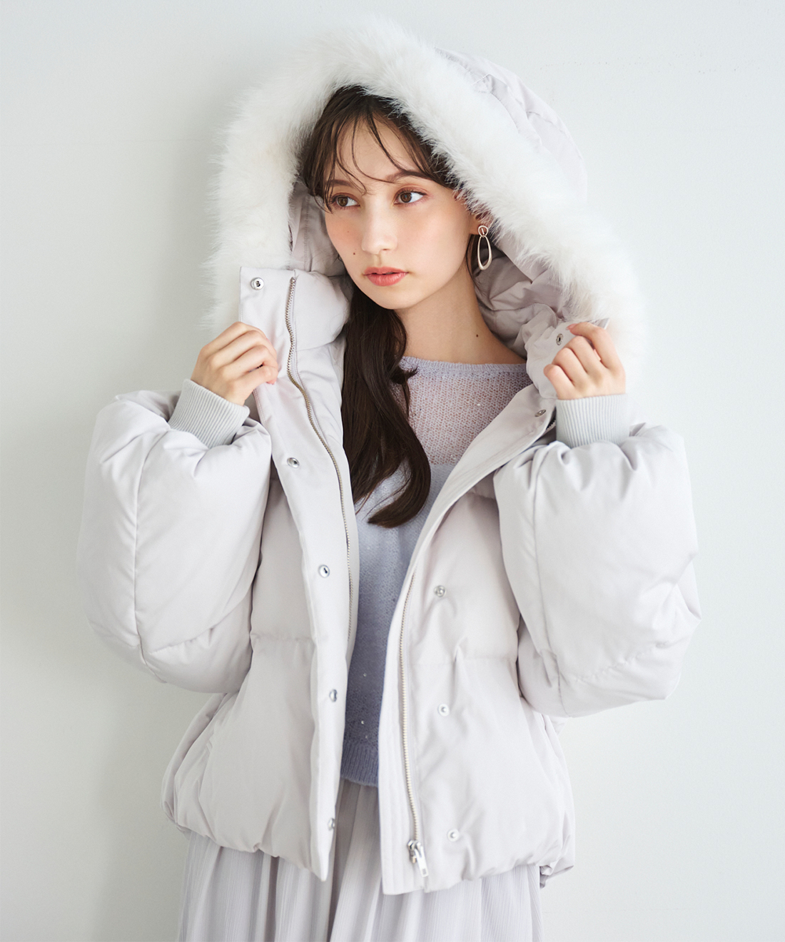 LILLIAN CARAT フェイクファードレスダウン LILLIAN CARAT フェイクファードレスダウン - メルカリ