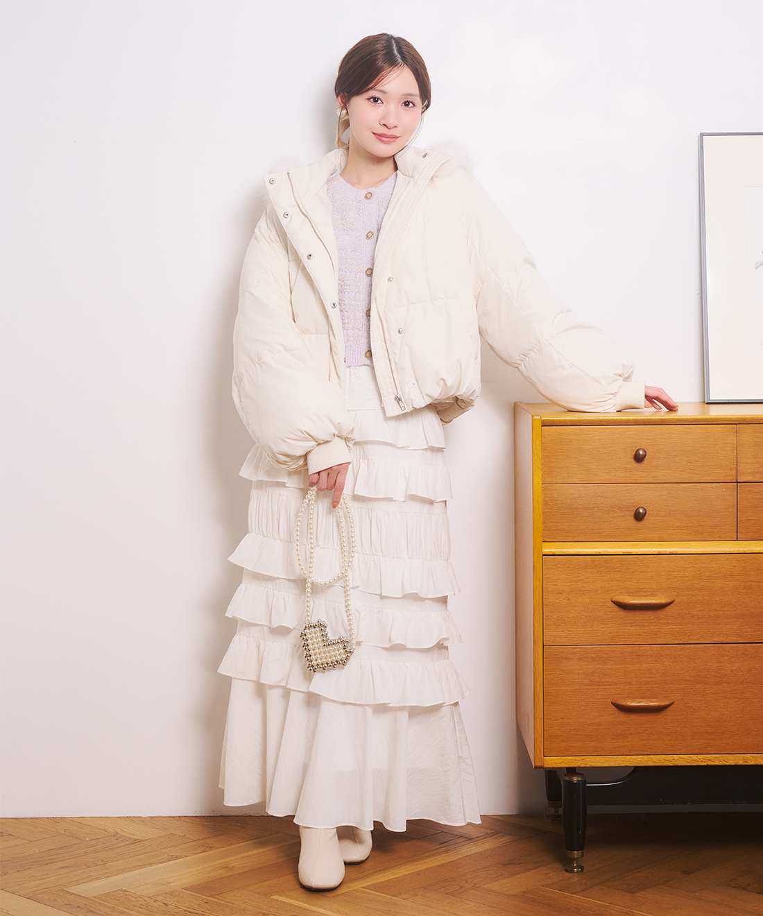 コメント要確認⭐️マカフィー エコファー コート ジャケット ベージュ ONLINE限定カラーあり】フェイクファーパフィーショートコート｜PETAL