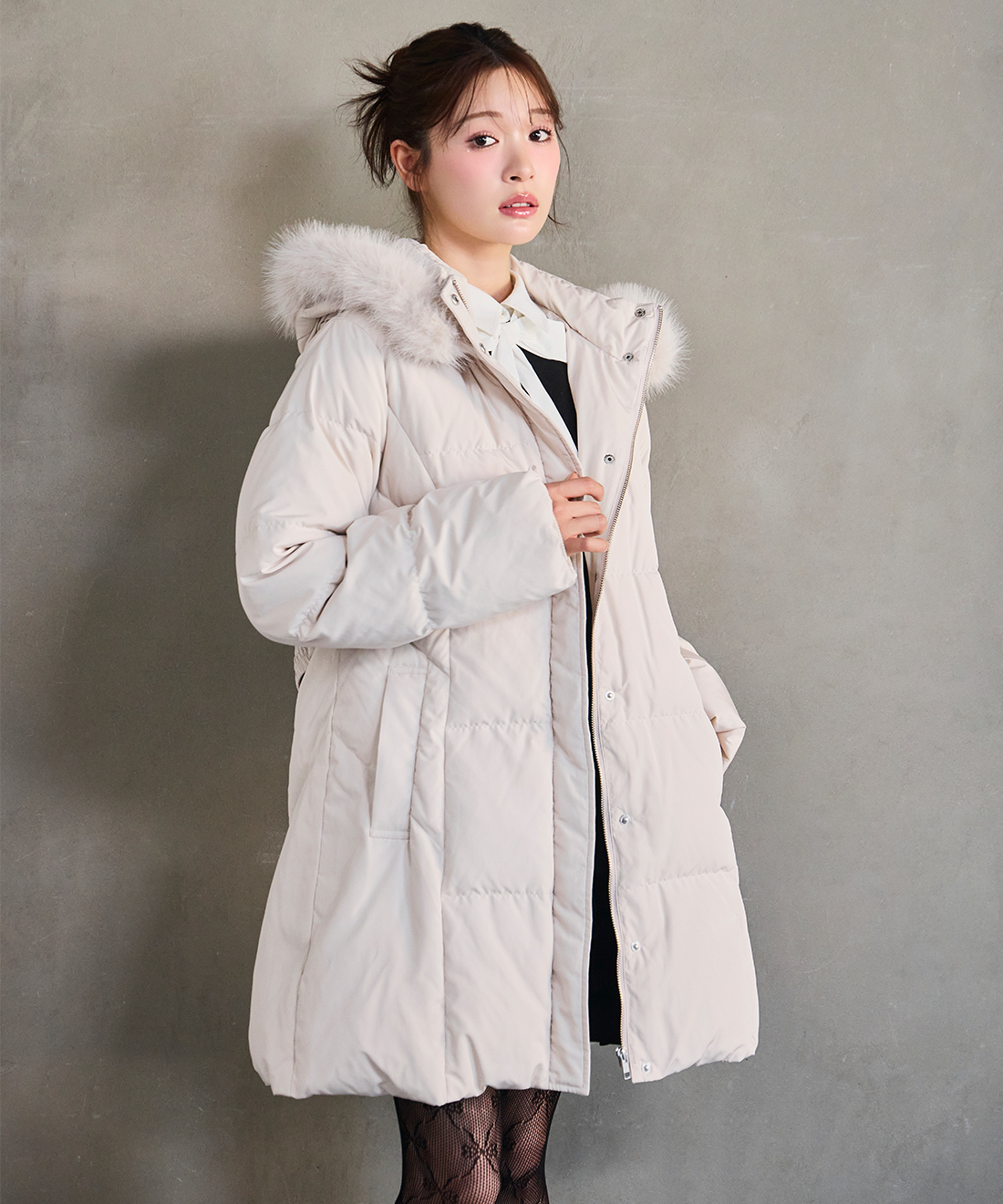 フェイクファーミドルダウン｜PETAL ONLINE（ペタルオンライン）