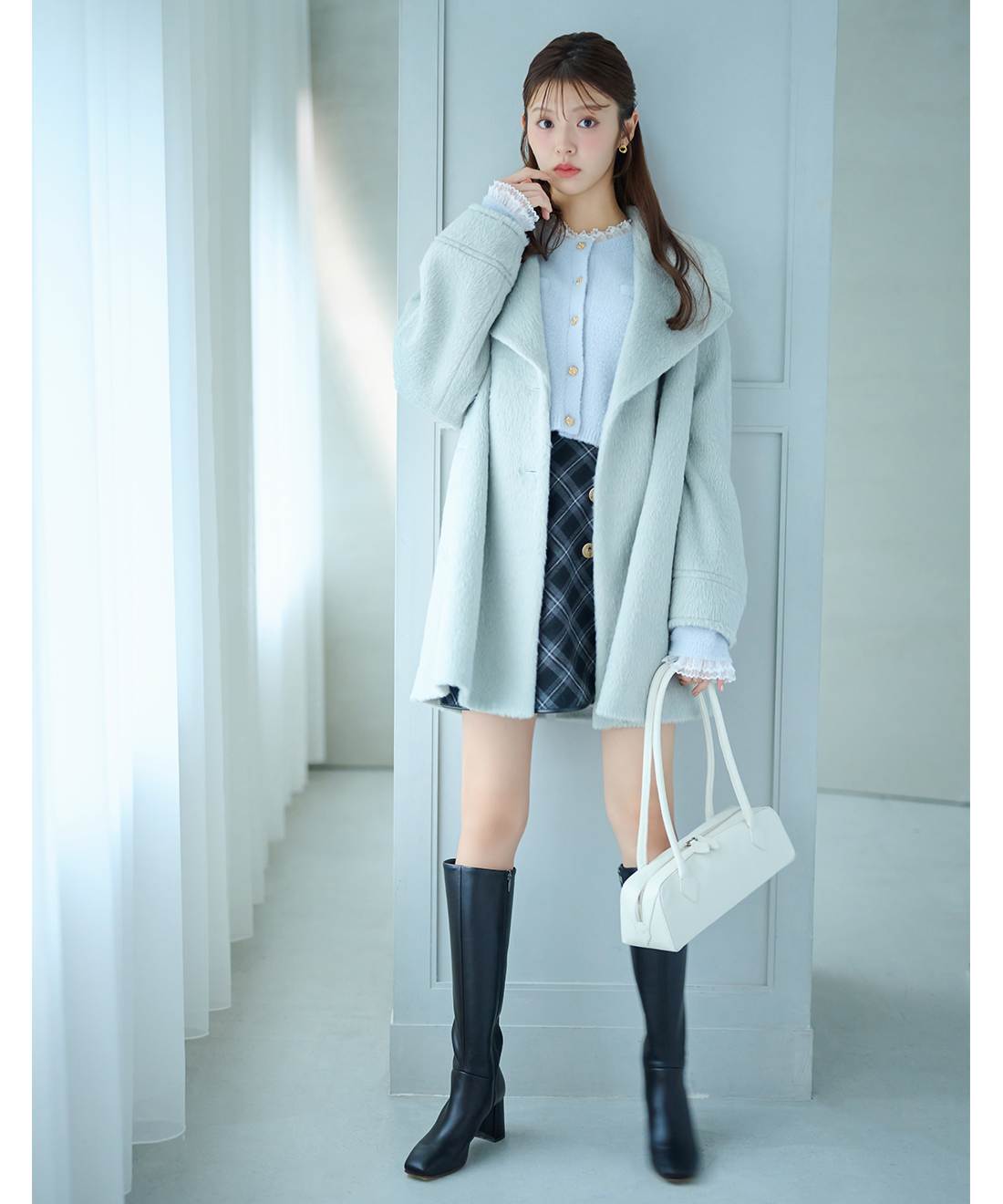 新品未使用品タグ付き　LILLIAN CARAT シャギーミドルコート シャギーミドルコート｜PETAL ONLINE（ペタルオンライン）