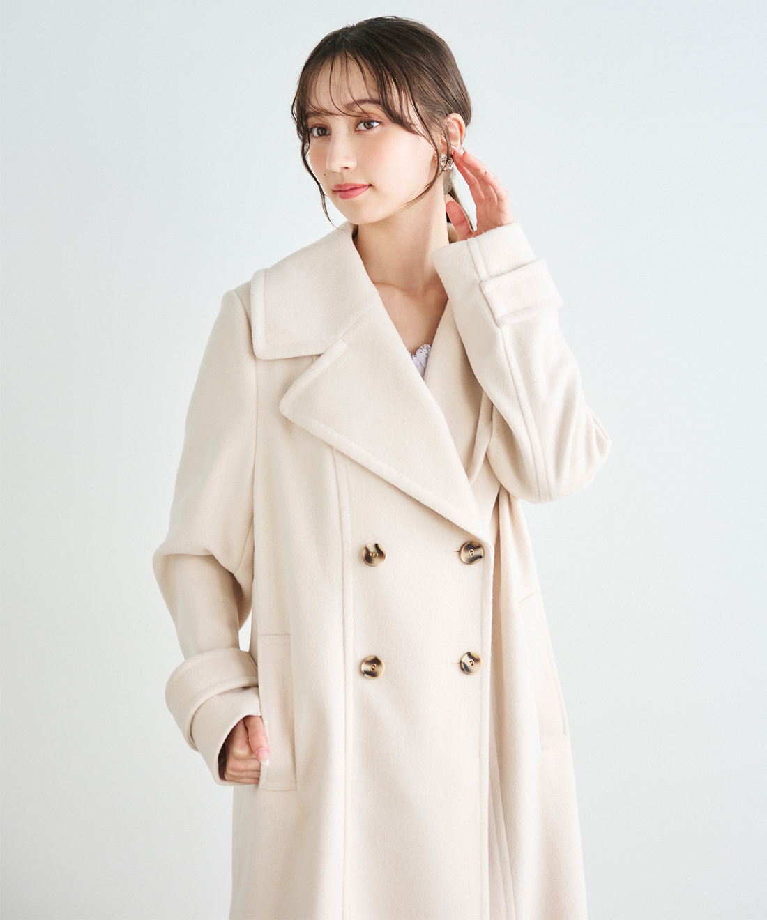 ビッグカラーロングコート｜PETAL ONLINE（ペタルオンライン）