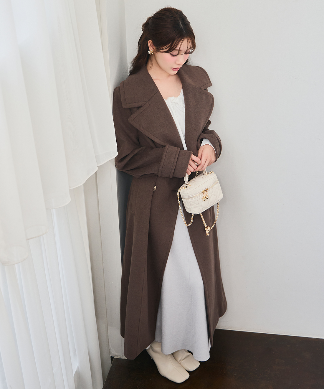 ビッグカラーロングコート｜PETAL ONLINE（ペタルオンライン）