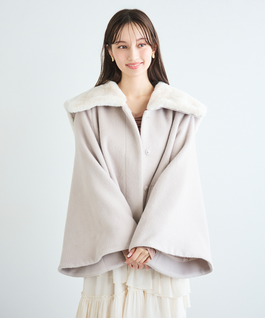 ケイトスペードニューヨーク ダッフルコート　ビッグカラー　フェイクファー ケイトスペードニューヨーク ダッフルコートビッグカラー