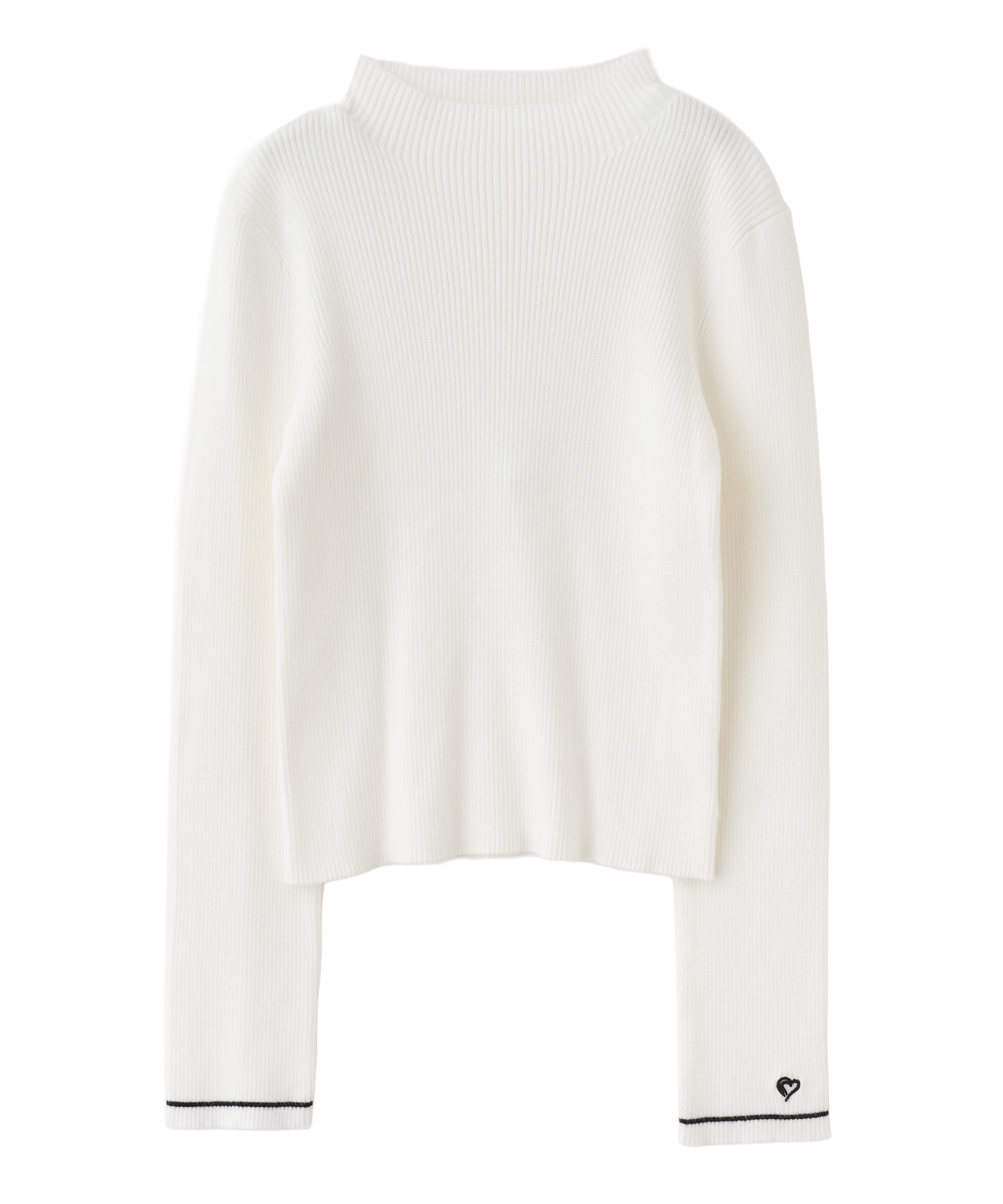 ハート刺繍ハイネックニット｜PETAL ONLINE（ペタルオンライン）