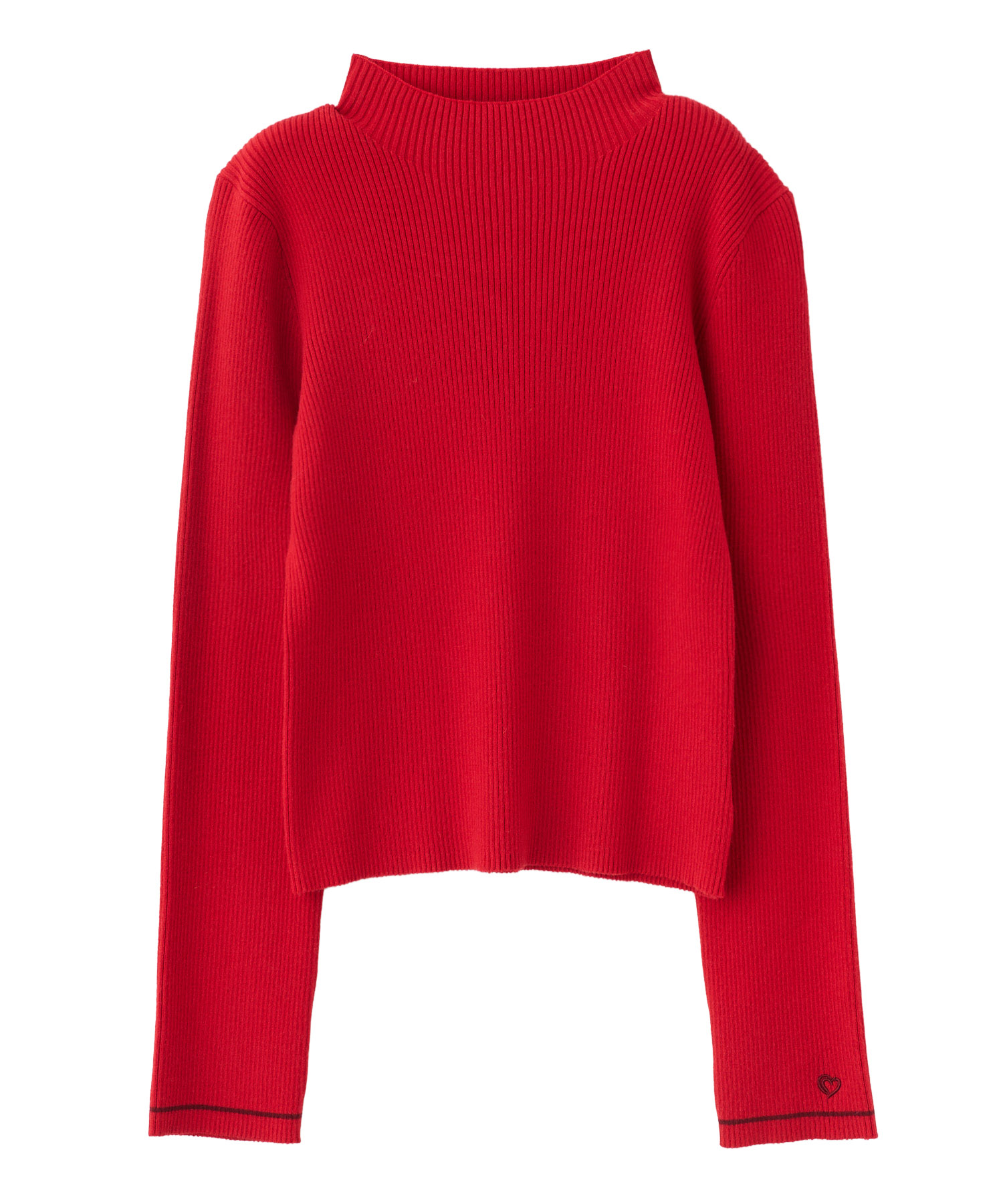 ハート刺繍ハイネックニット｜PETAL ONLINE（ペタルオンライン）