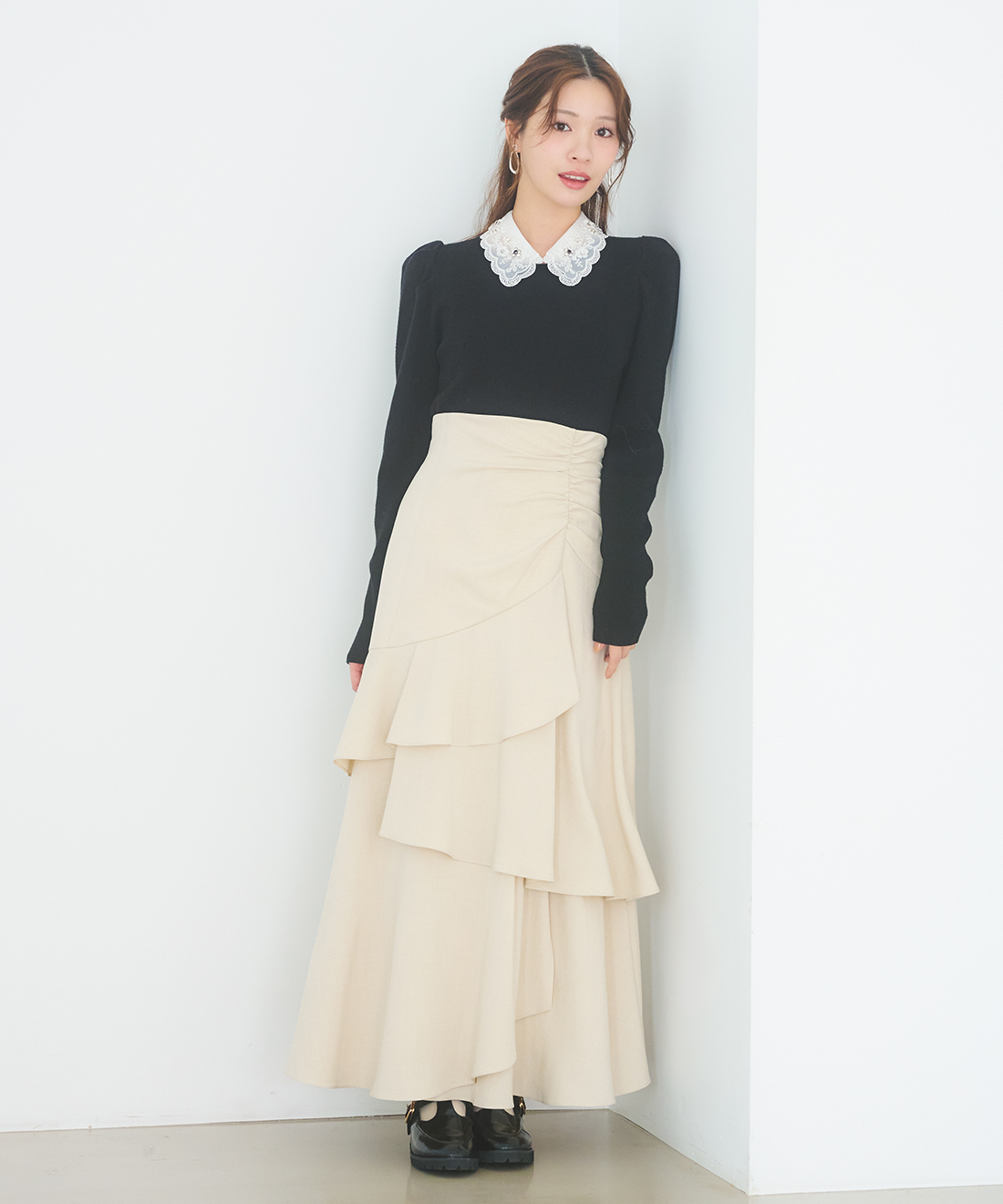 ビジューレース衿付きニット｜PETAL ONLINE（ペタルオンライン）