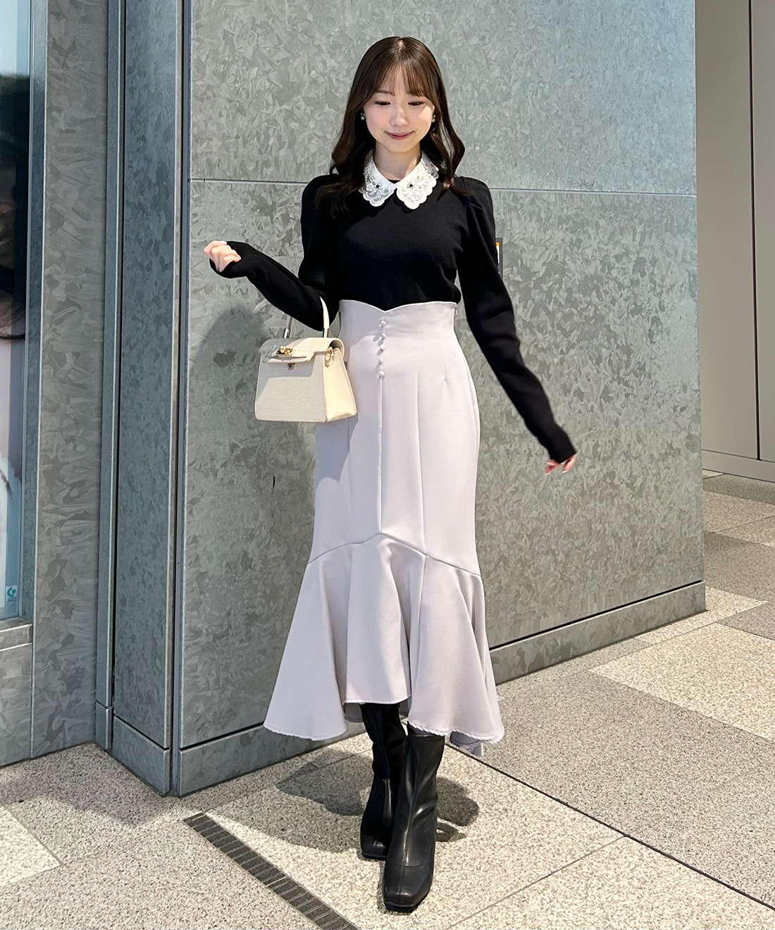 ビジューレース衿付きニット｜PETAL ONLINE（ペタルオンライン）