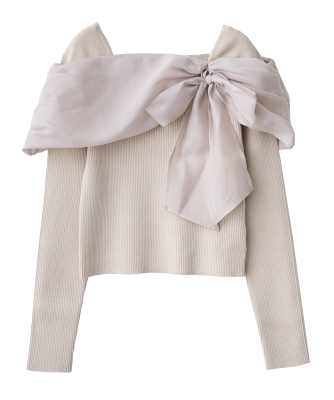 リボンドッキングニット