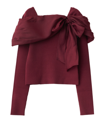 リボンドッキングニット