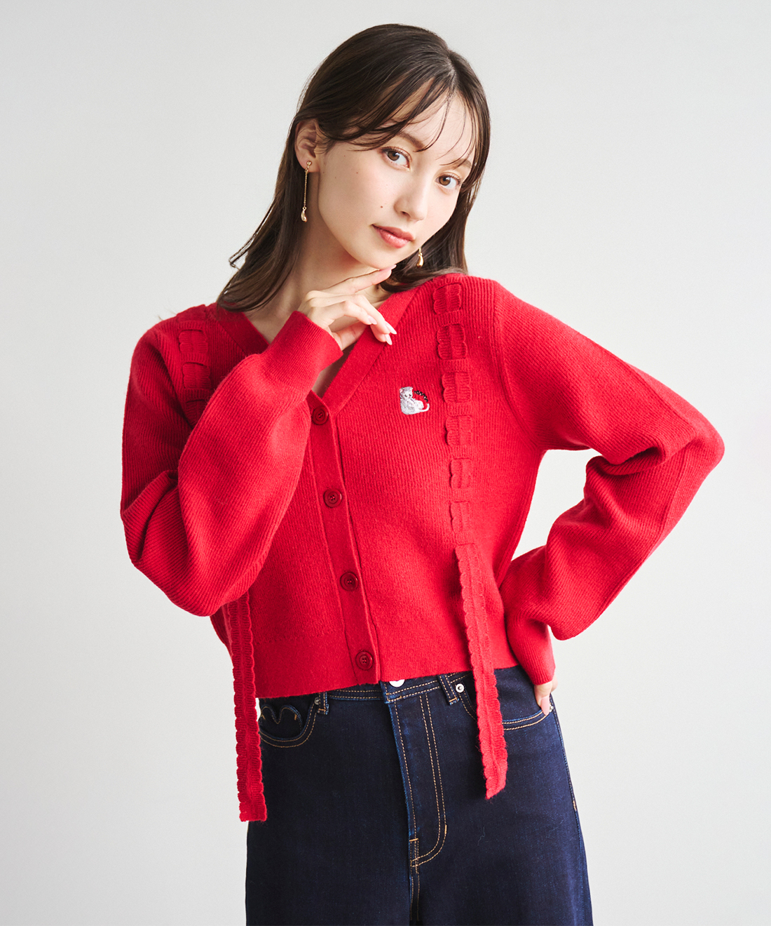 ronron刺繍ニットカーディガン｜PETAL ONLINE（ペタルオンライン）