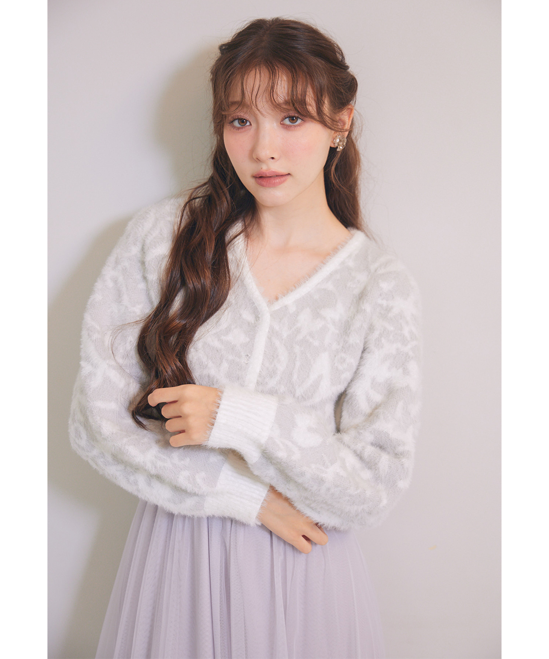 オーナメントジャガードニットカーディガン｜PETAL ONLINE（ペタル