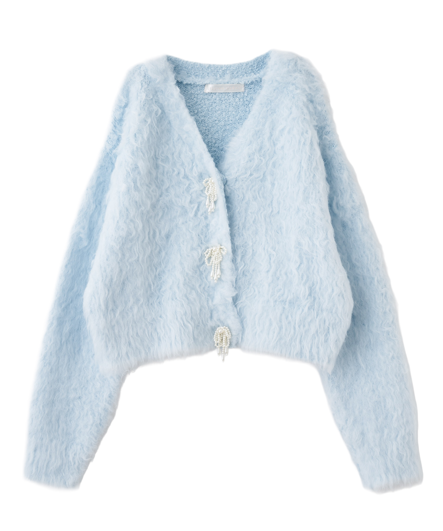 パールリボンシャギーニットカーディガン｜PETAL ONLINE（ペタル