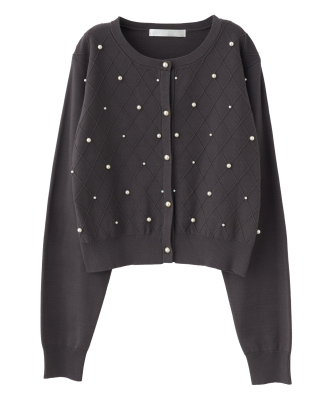ktmjuri専用オブリ obli 美品 パールカーディガン パールカーディガン/グレー | TOPS | OBLI