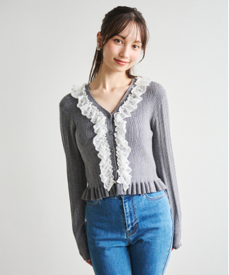 レースフリルニット｜PETAL ONLINE（ペタルオンライン）