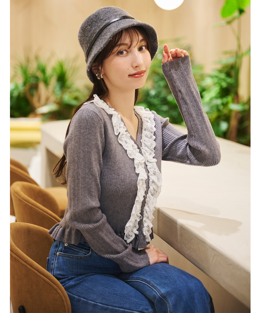 レースフリルニット｜PETAL ONLINE（ペタルオンライン）