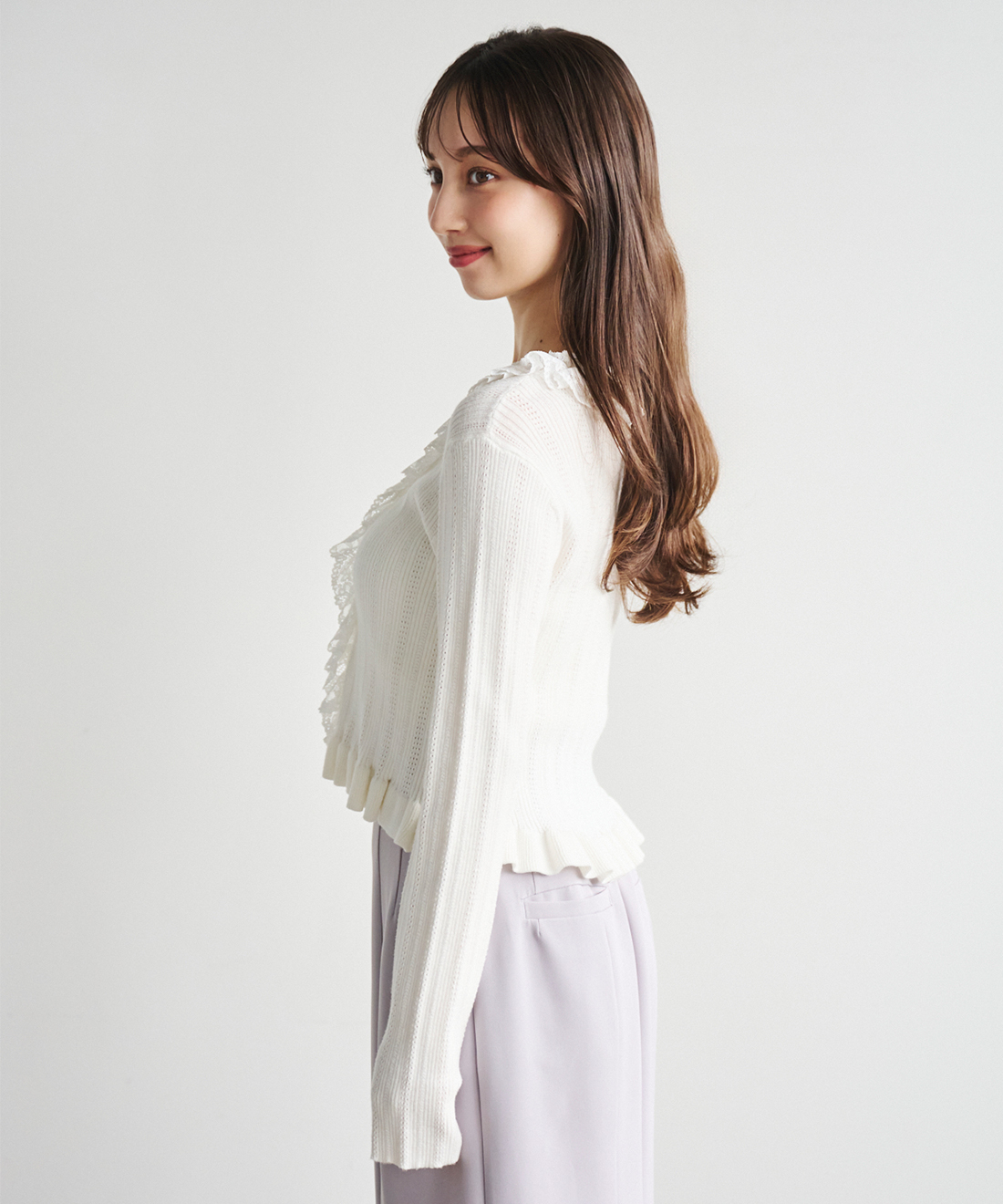 レースフリルニット｜PETAL ONLINE（ペタルオンライン）