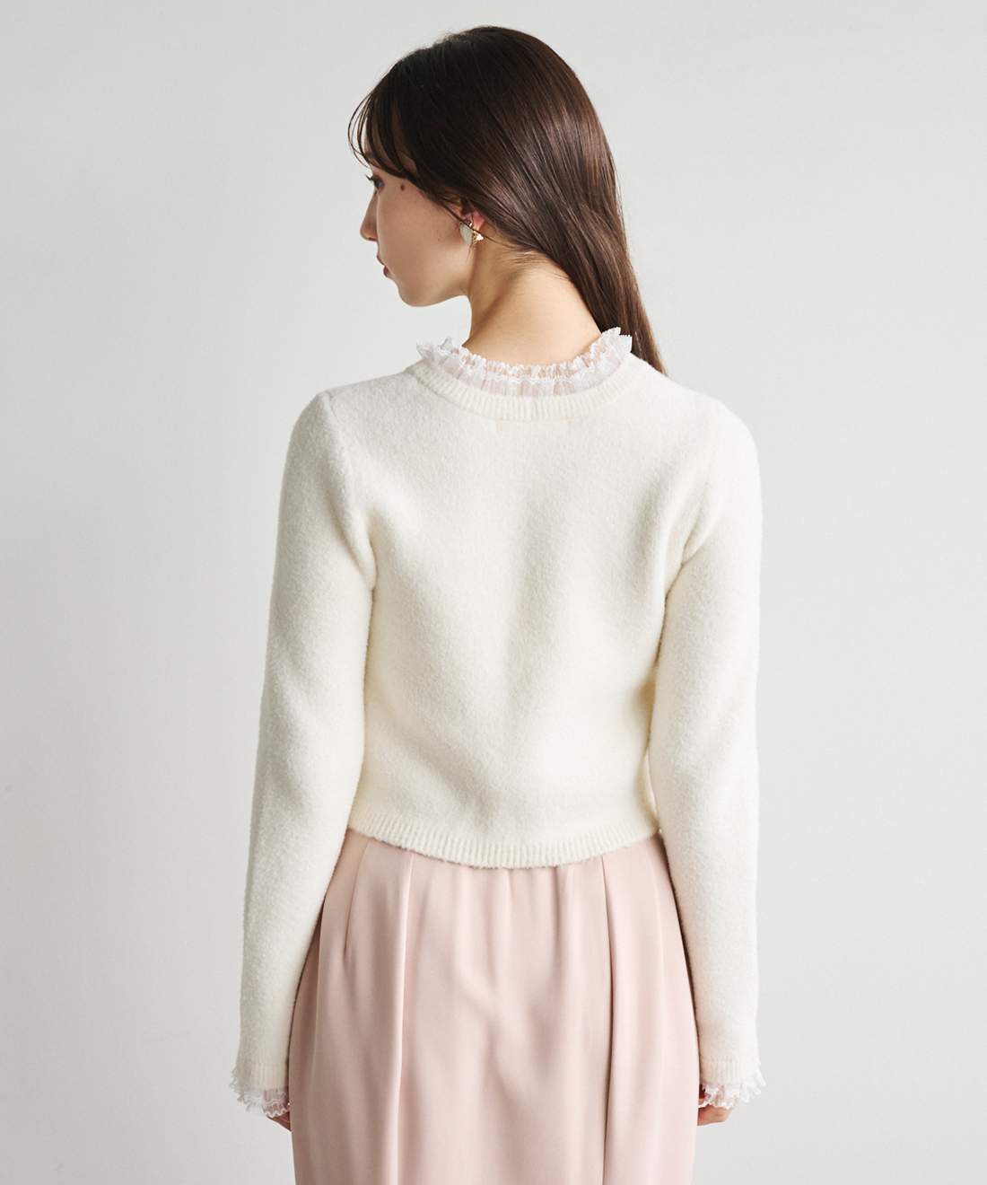 レースデザインニットカーディガン｜PETAL ONLINE（ペタルオンライン）