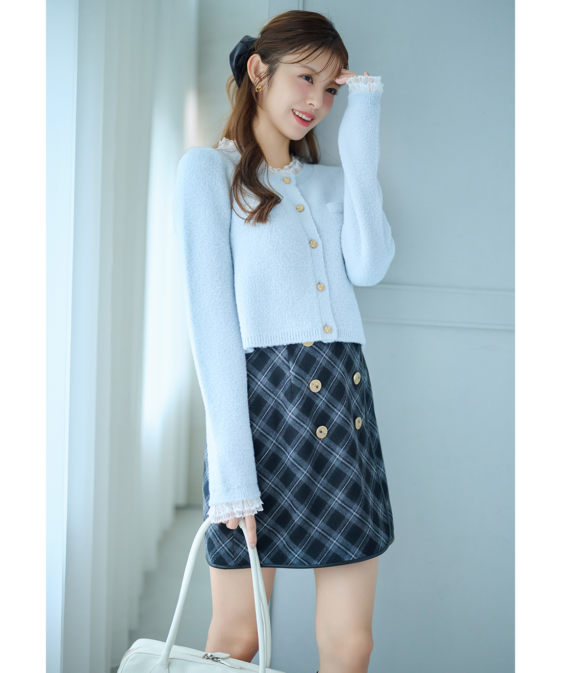 LILLIAN CARAT レースデザインニットカーディガン レースデザインニットカーディガン｜PETAL ONLINE（ペタルオンライン）