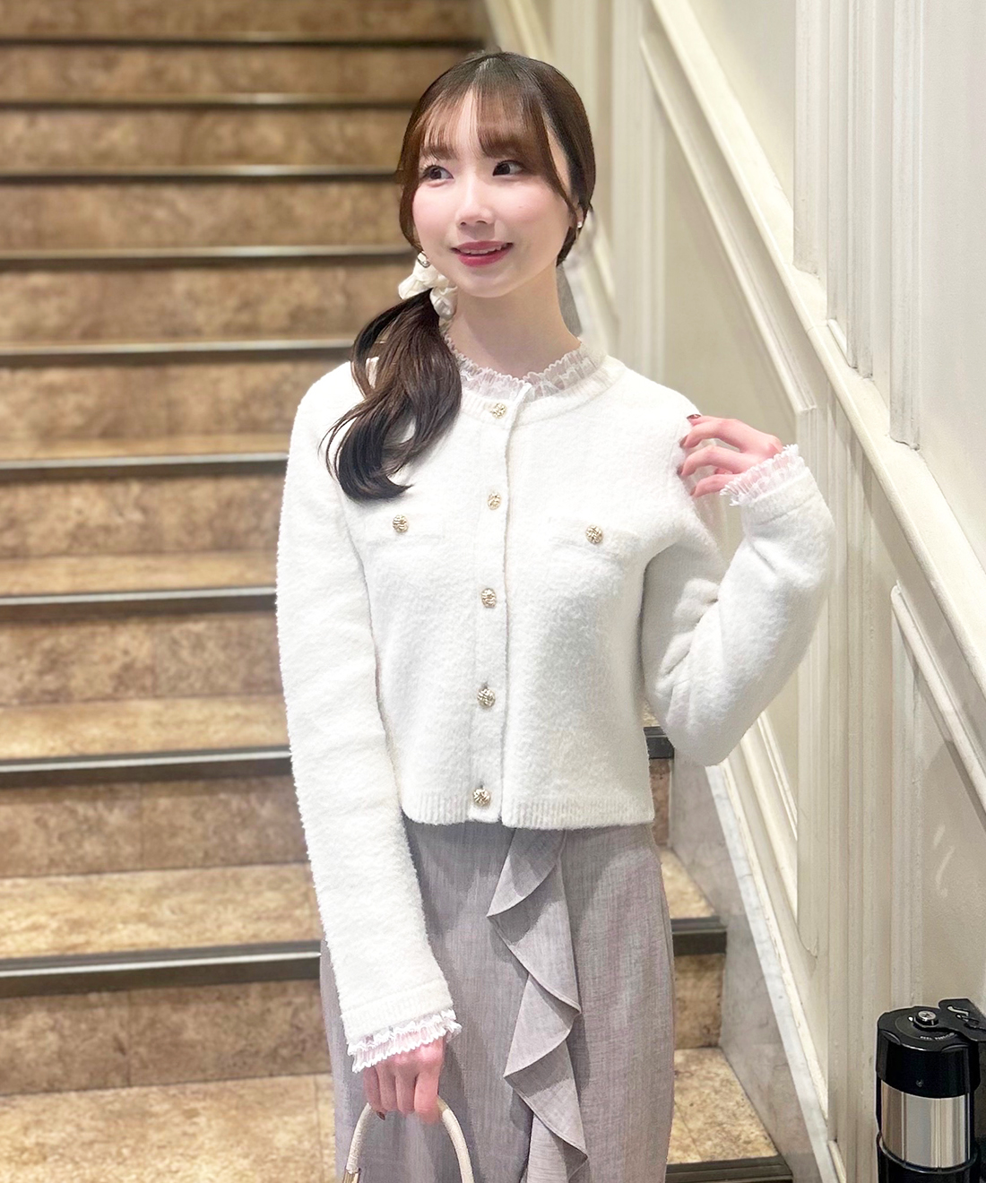 レースデザインニットカーディガン｜PETAL ONLINE（ペタルオンライン）