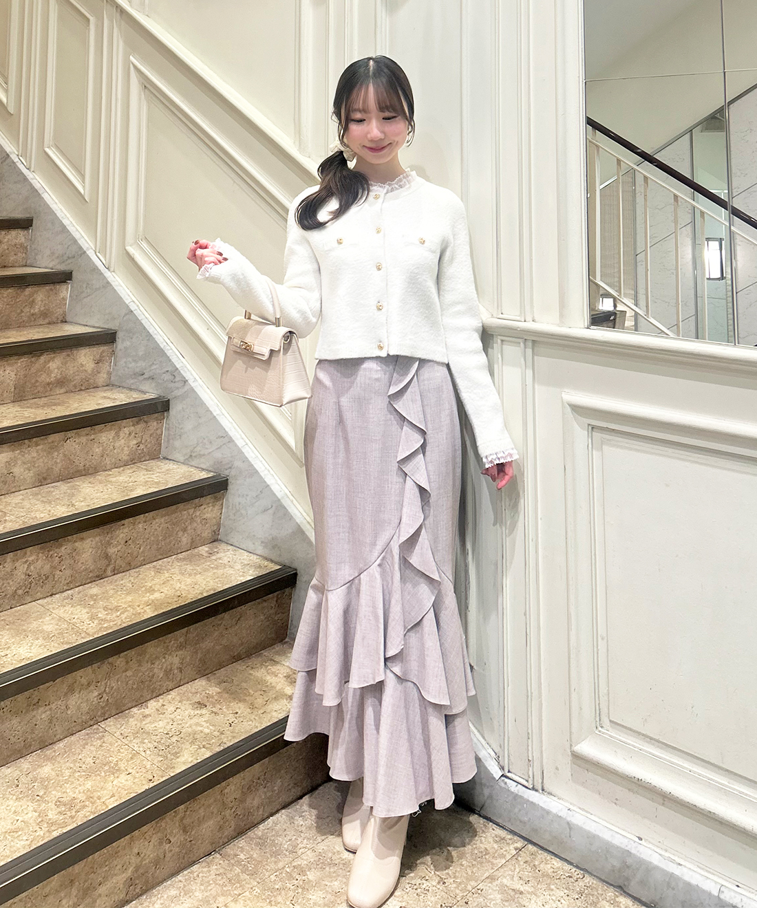 レースデザインニットカーディガン｜PETAL ONLINE（ペタルオンライン）