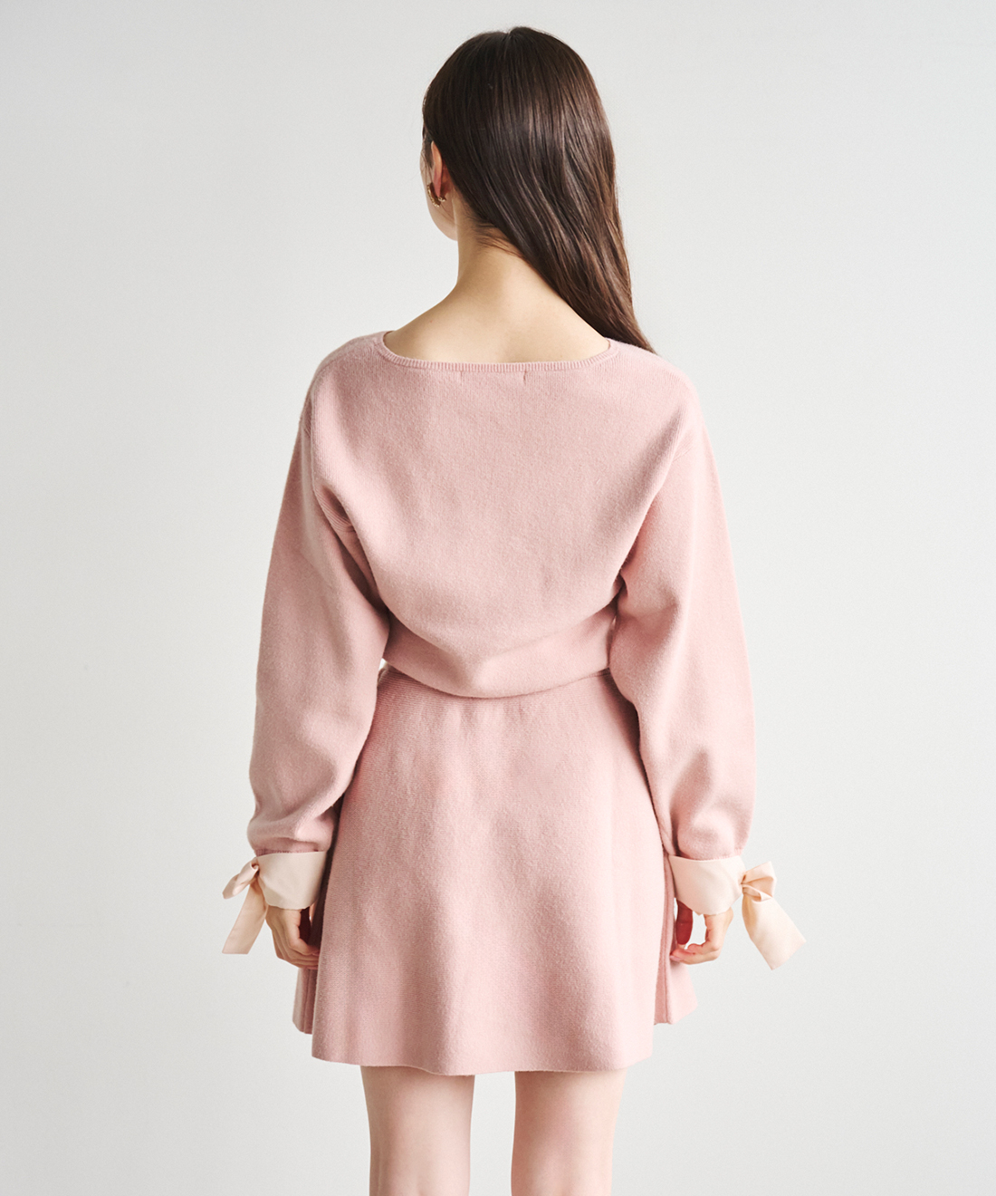 リボンスリーブミニニットワンピース｜PETAL ONLINE（ペタルオンライン）