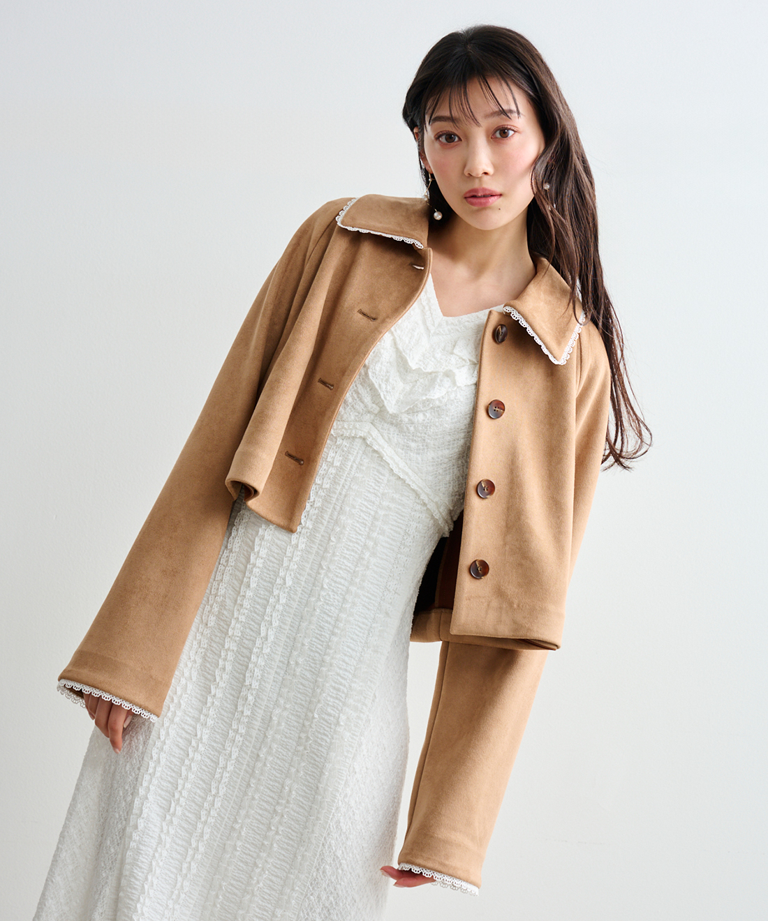 レーストリミングスウェードジャケット｜PETAL ONLINE（ペタルオンライン）