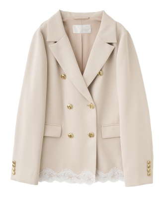 レースヘムダブルジャケット