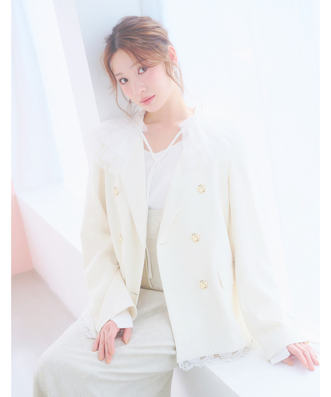 レースヘムダブルジャケット｜PETAL ONLINE（ペタルオンライン）
