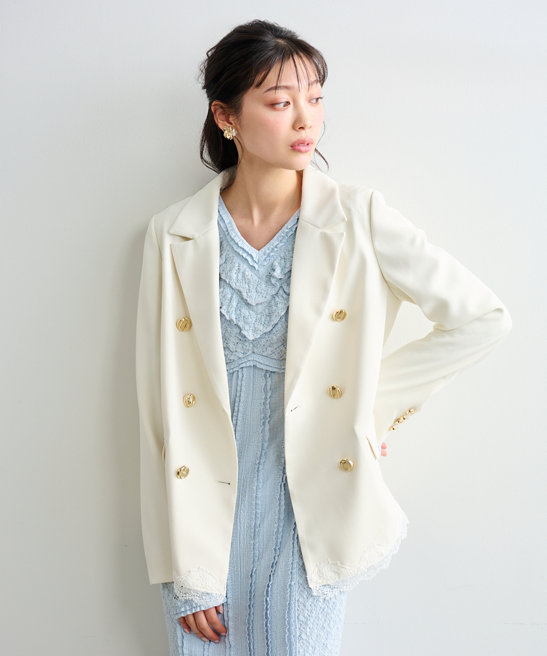 レースヘムダブルジャケット｜PETAL ONLINE（ペタルオンライン）