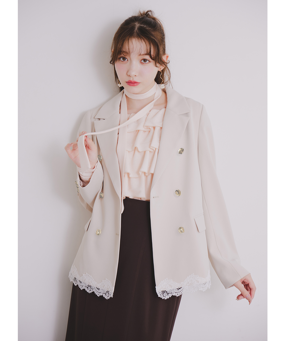レースヘムダブルジャケット｜PETAL ONLINE（ペタルオンライン）