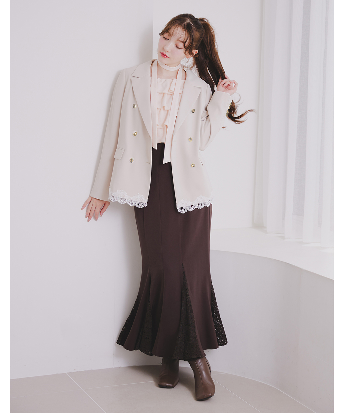 レースヘムダブルジャケット｜PETAL ONLINE（ペタルオンライン）