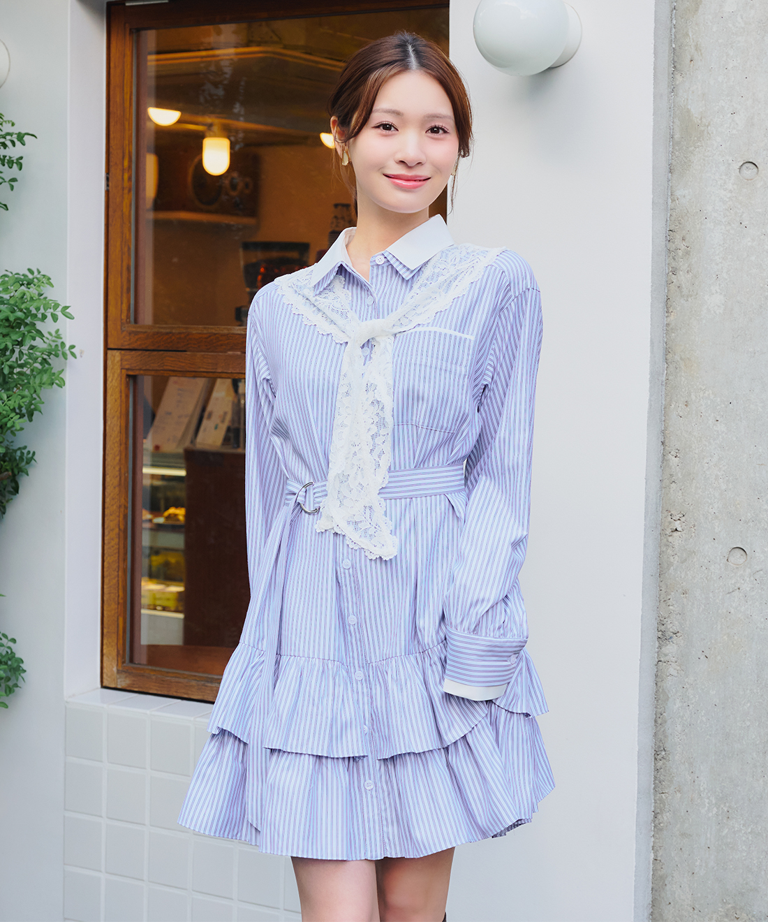 ストライプミニシャツワンピース｜PETAL ONLINE（ペタルオンライン）