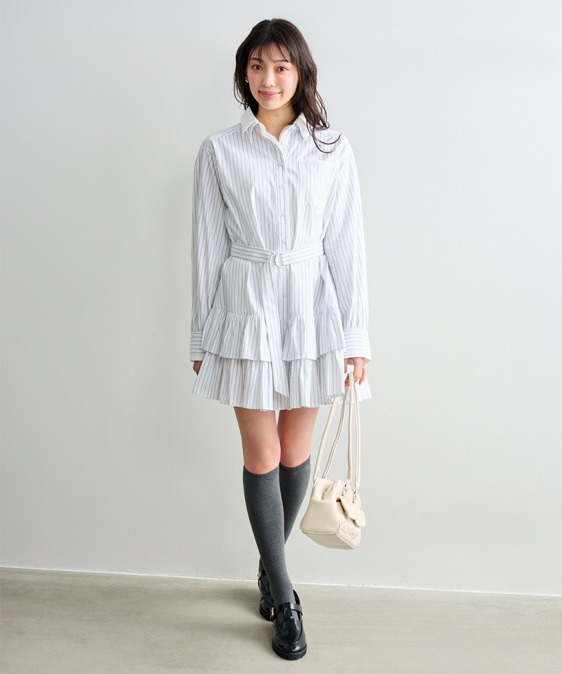 ストライプミニシャツワンピース｜PETAL ONLINE（ペタルオンライン）