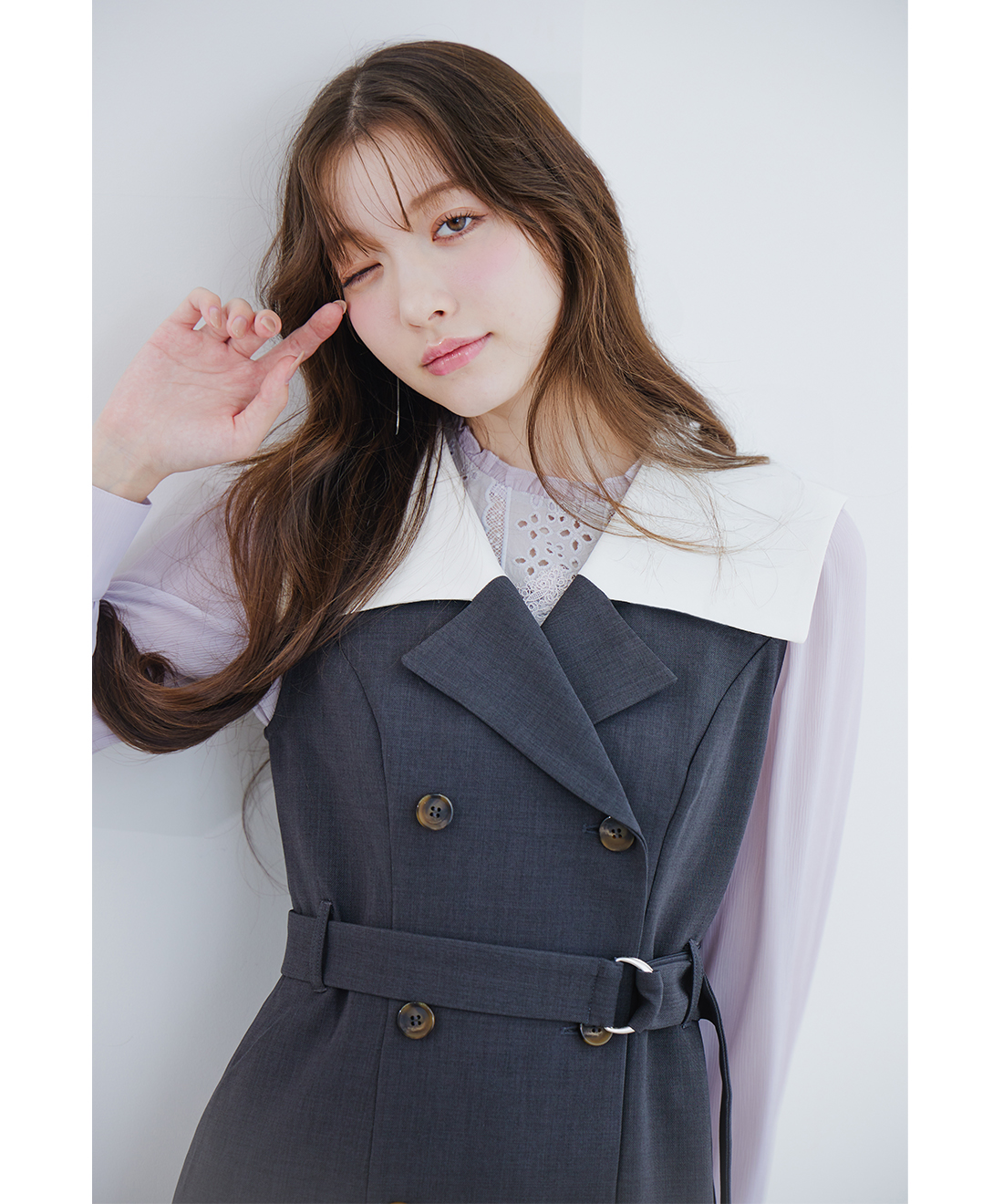 バイカラージャケットワンピース｜PETAL ONLINE（ペタルオンライン）