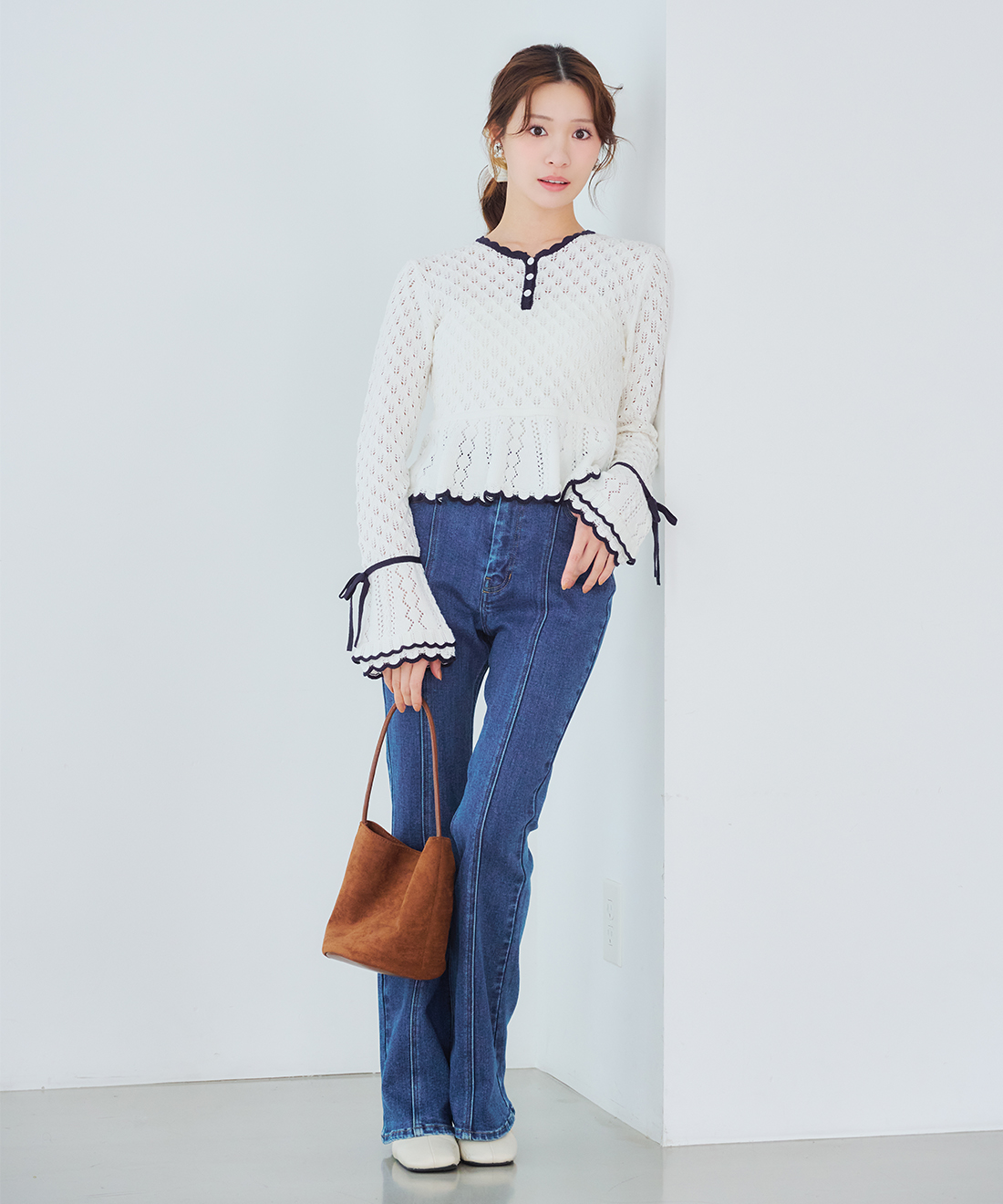 マリークワント パメオポーズ ​Daisy Petal Denim Pants Pameo pose