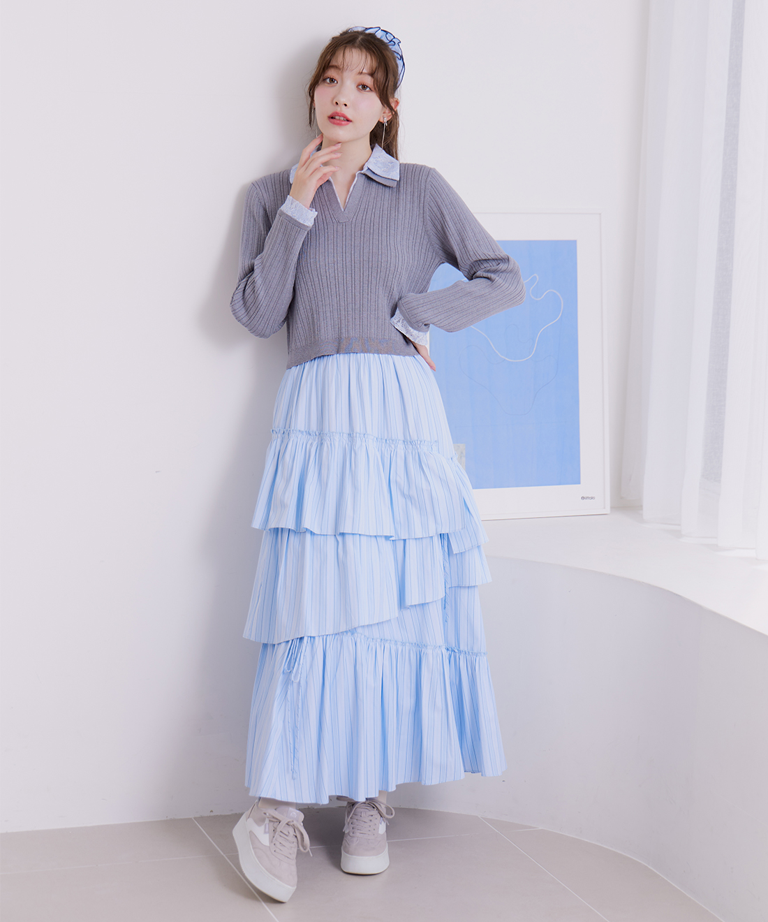 ストライプティアードスカート｜PETAL ONLINE（ペタルオンライン）