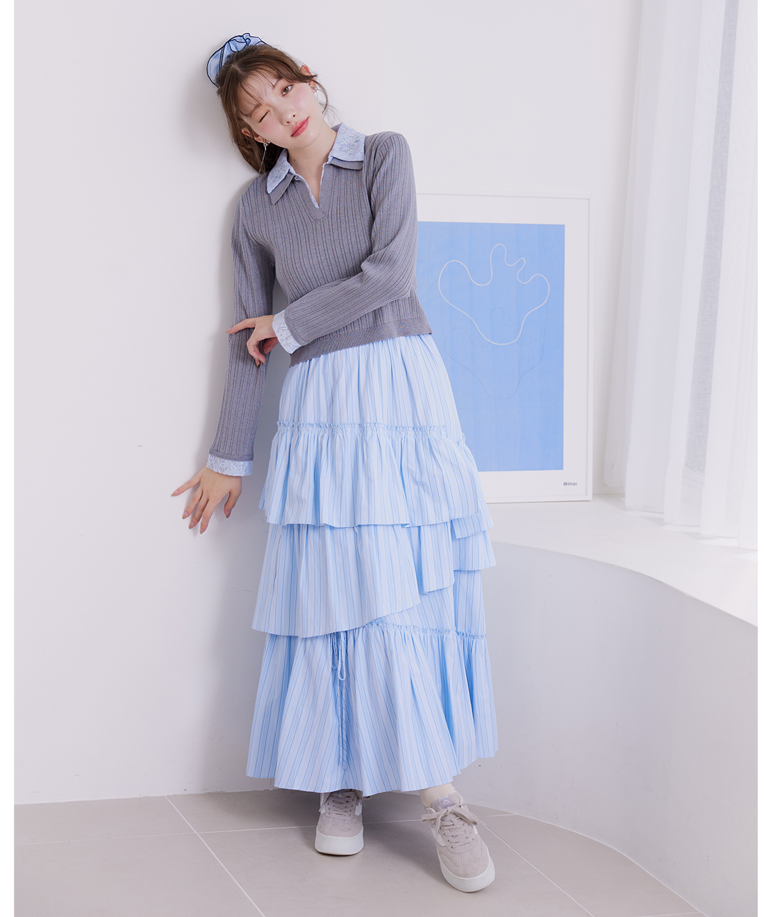 ストライプティアードスカート｜PETAL ONLINE（ペタルオンライン）