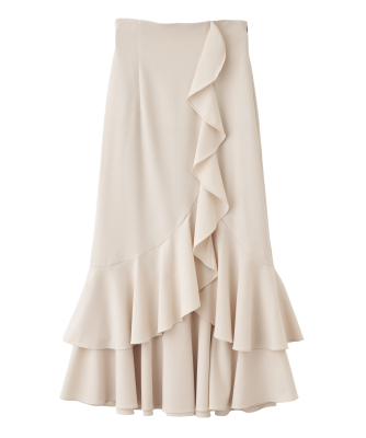 みなと　リリアンカラット　ハイウエストティアードスカート LILLIAN CARAT リリアンカラット ハイウエストティアードスカート