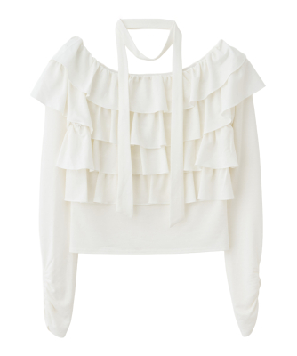 ティアードフリルトップス