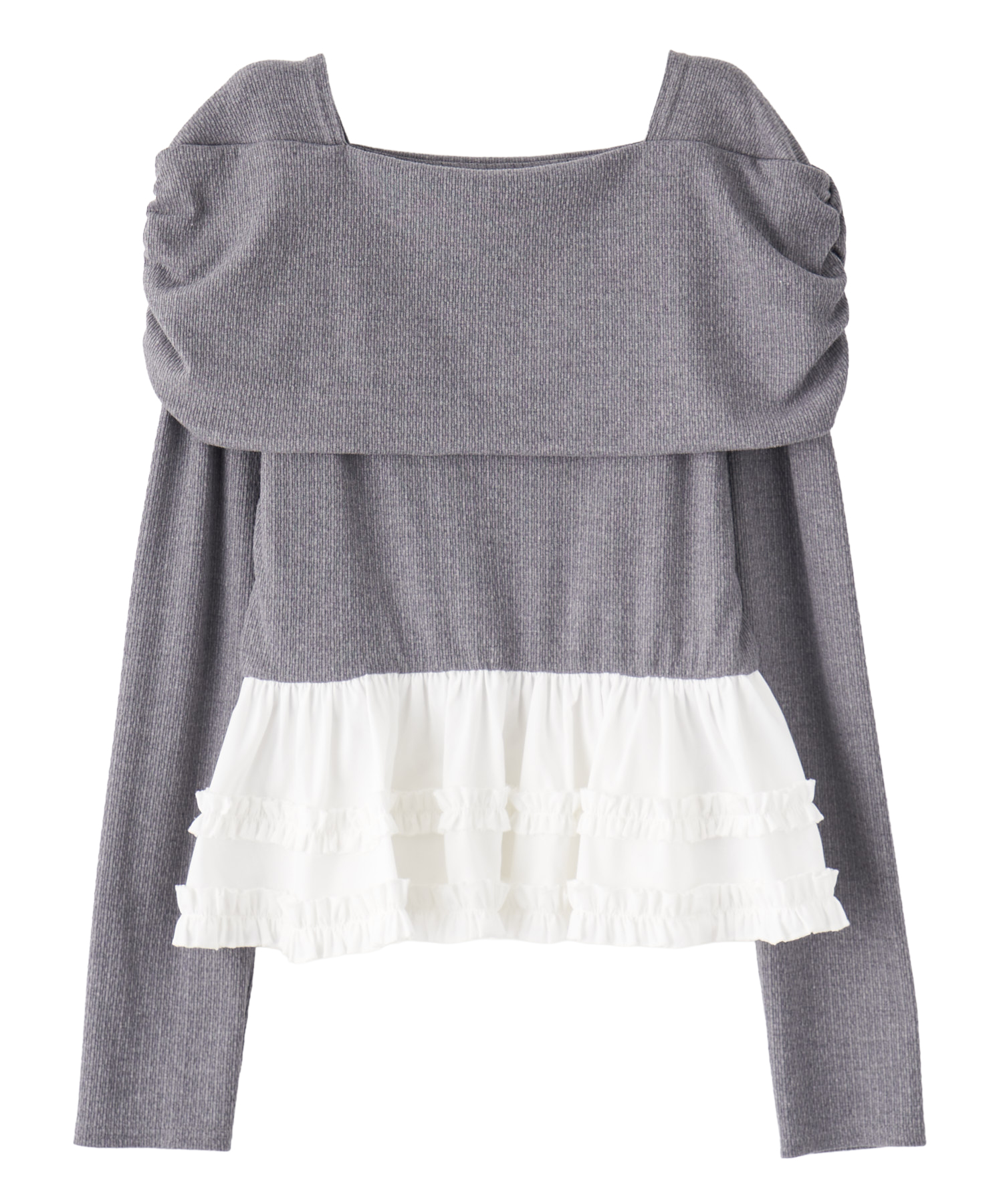 オフショルティアードペプラムトップス｜PETAL ONLINE（ペタルオンライン）