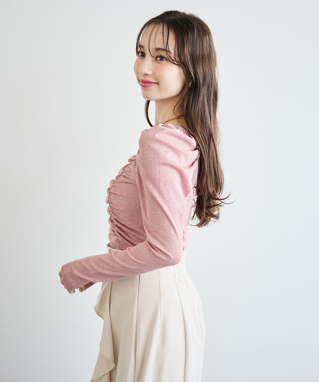 ギャザーデザインラメトップス｜PETAL ONLINE（ペタルオンライン）