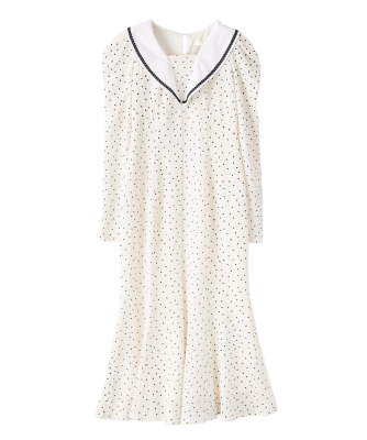 バイカラーデザインカットワンピース