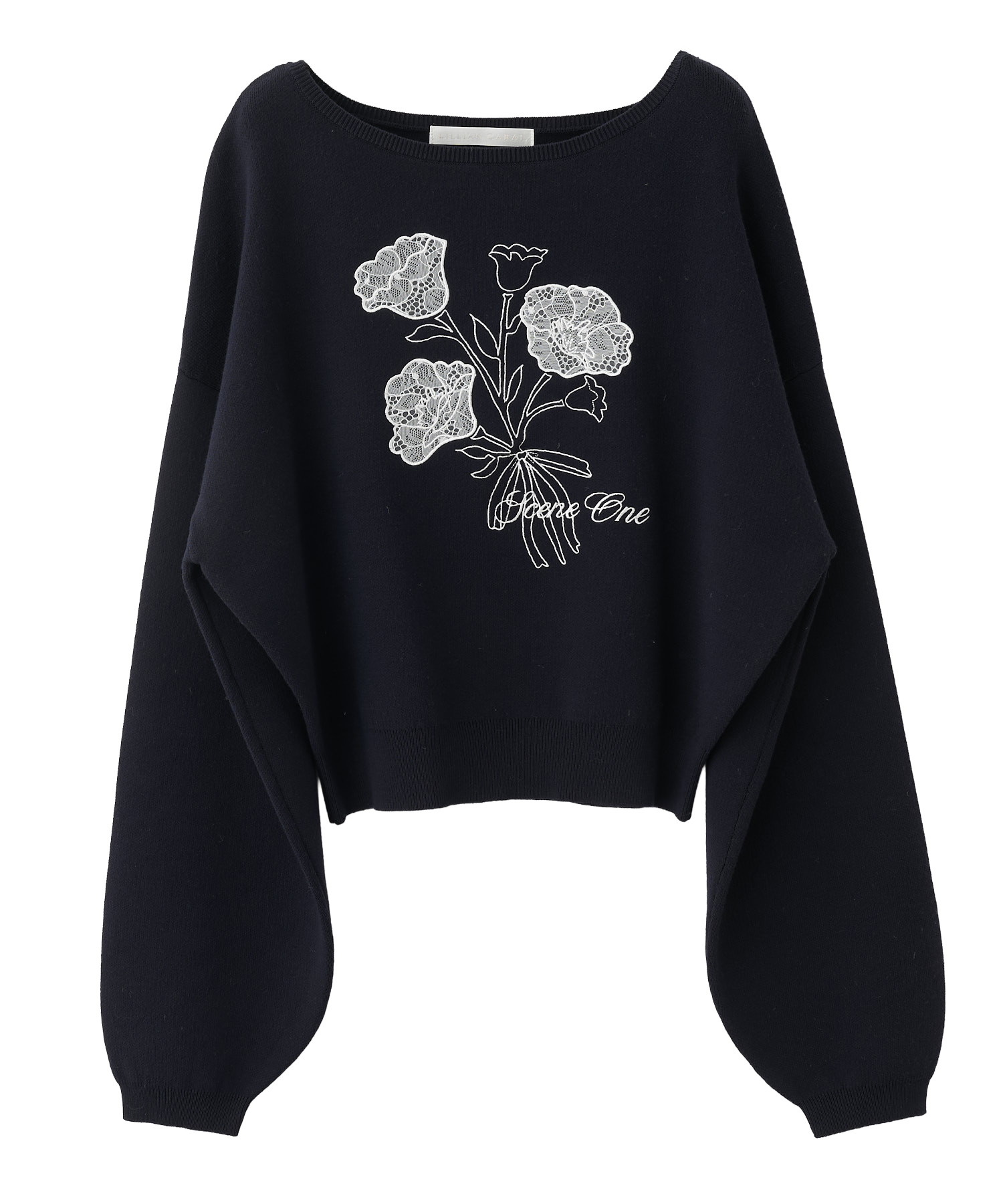 レース刺繍フラワーニット｜PETAL ONLINE（ペタルオンライン）