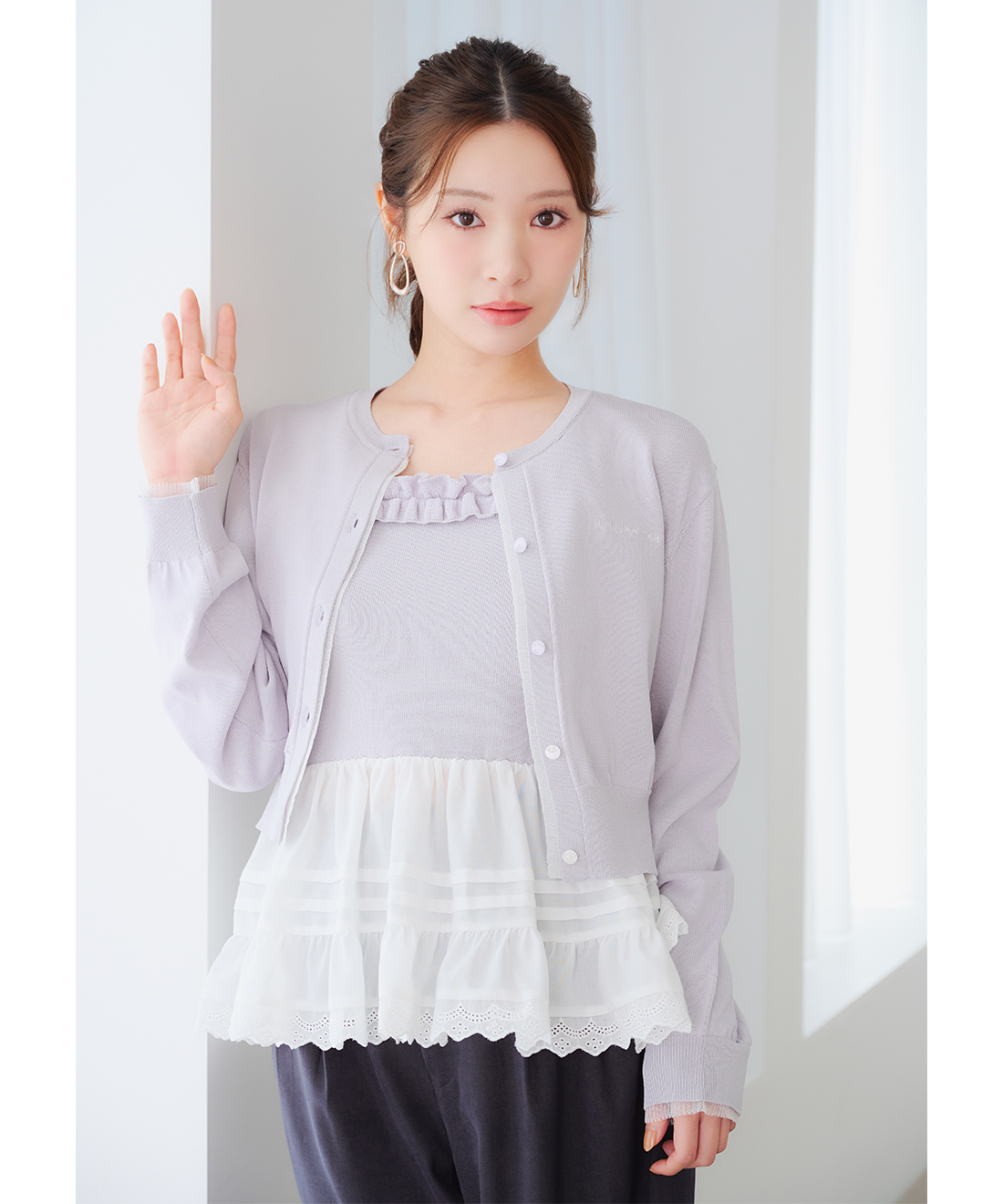 【こじこじ♡ 】LILLIAN CARAT レースフリルニット こじこじ♡ 様専用】LILLIAN CARAT レースフリルニット こじこじ♡ 様