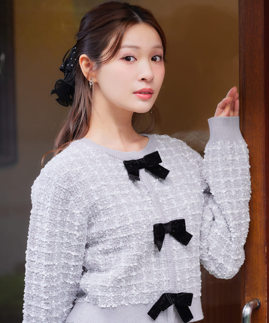 リボンニットカーディガン｜PETAL ONLINE（ペタルオンライン）